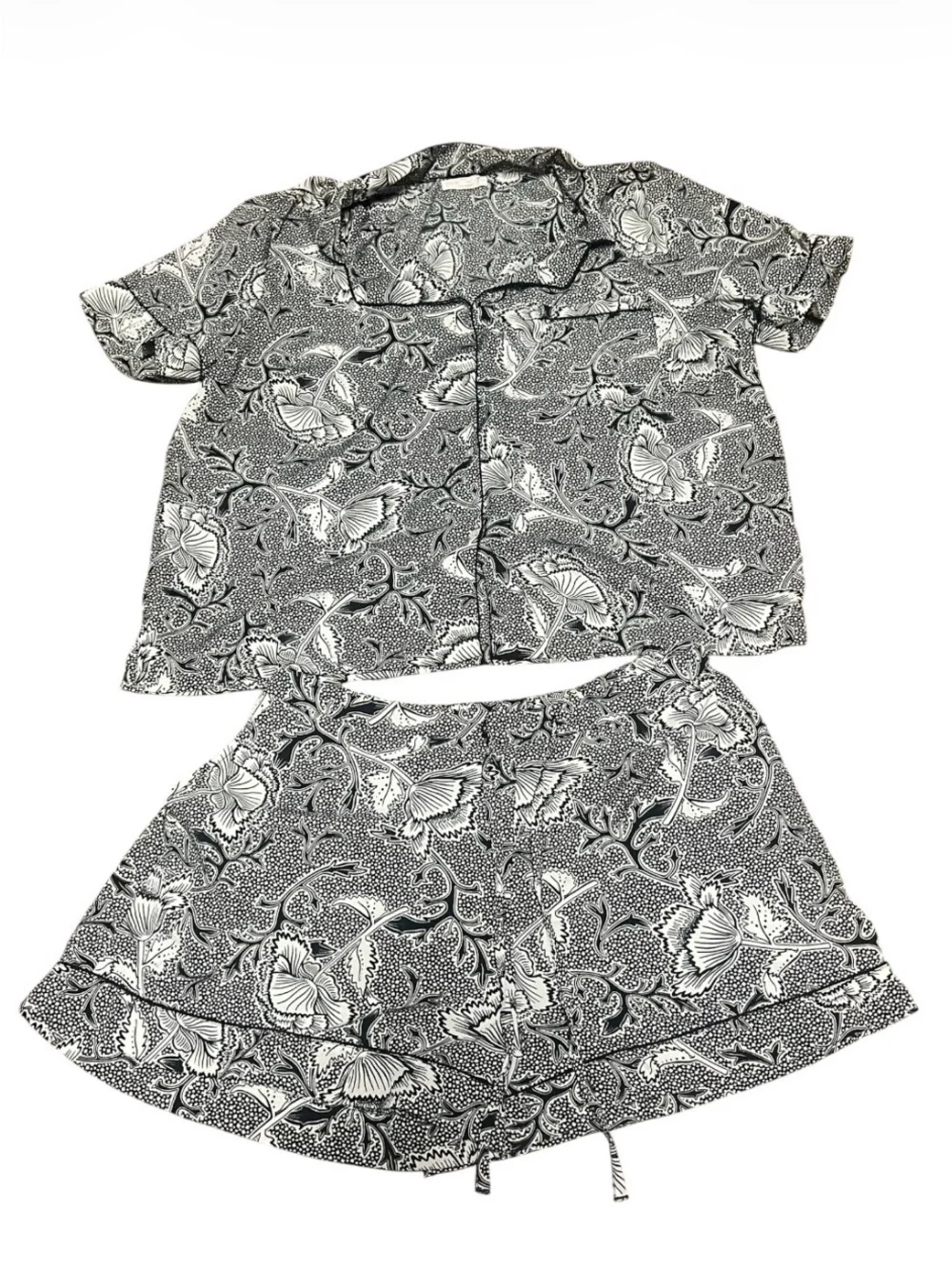 Rachel Ashwell PJ Lounging Set Black Floral